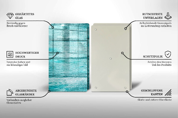 Tagliere in vetro temperato Tavole in legno d'epoca