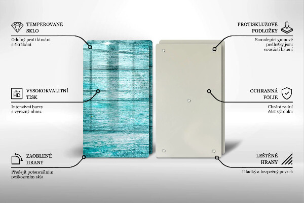 Tagliere in vetro temperato Tavole in legno d'epoca
