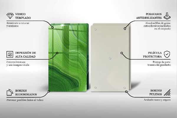 Tagliere in vetro temperato Trama astratta