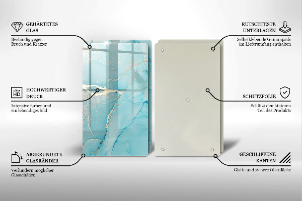 Tagliere in vetro temperato Astrazione di pietra