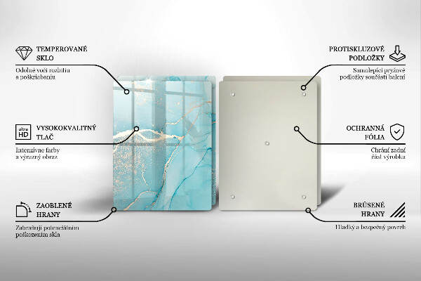 Tagliere in vetro temperato Astrazione di pietra