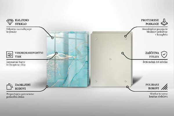 Tagliere in vetro temperato Astrazione di pietra