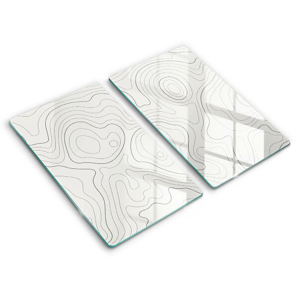 Tagliere in vetro temperato Progettazione di linee artistiche