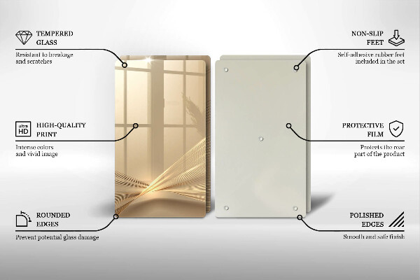 Tagliere in vetro temperato Astrazione moderna