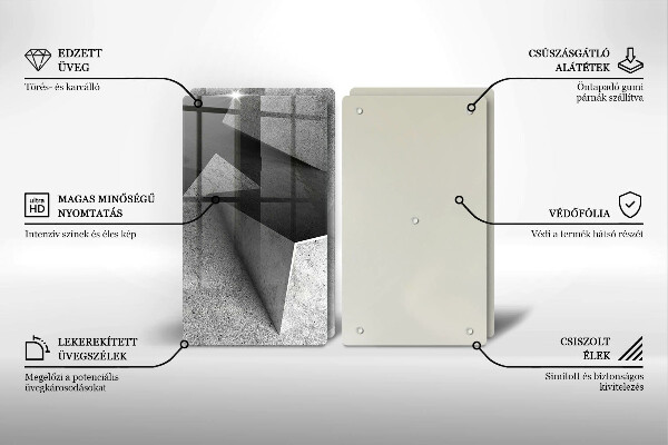 Tagliere in vetro temperato Astrazione concreta