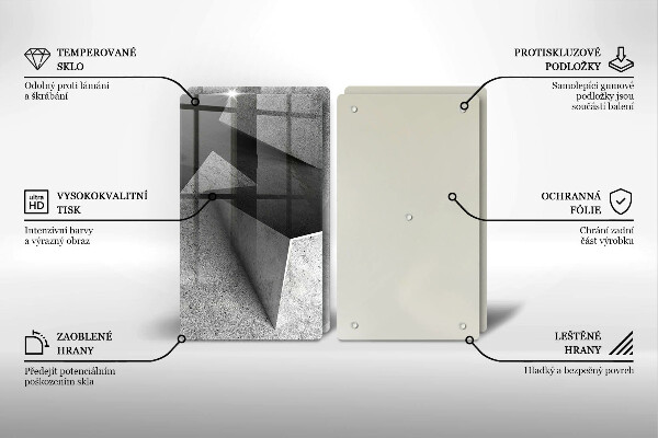 Tagliere in vetro temperato Astrazione concreta