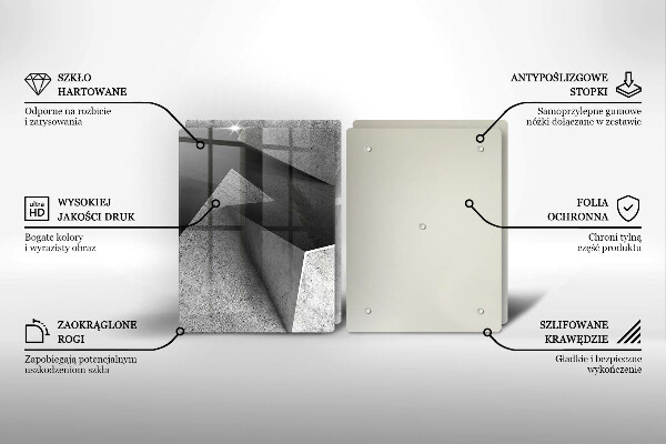 Tagliere in vetro temperato Astrazione concreta