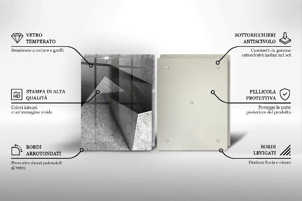 Tagliere in vetro temperato Astrazione concreta
