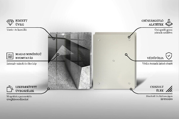 Tagliere in vetro temperato Astrazione concreta