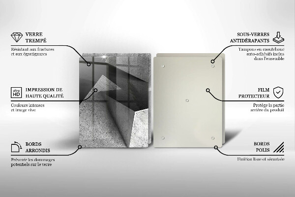 Tagliere in vetro temperato Astrazione concreta