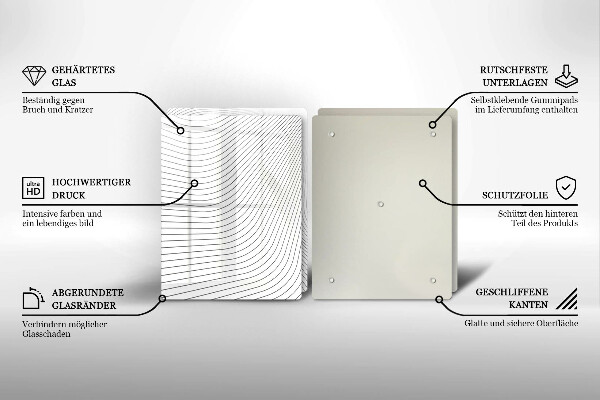 Tagliere in vetro temperato Modello di linee moderne