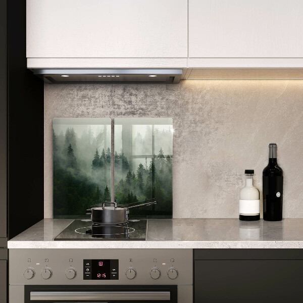 Tagliere in vetro temperato Paesaggio forestale nebbioso