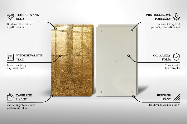 Tagliere in vetro temperato Sfondo texture oro