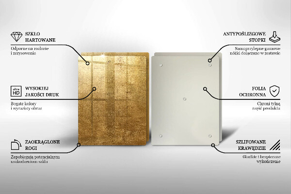 Tagliere in vetro temperato Sfondo texture oro