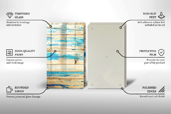 Tagliere in vetro temperato Tavole di legno retrò