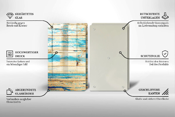 Tagliere in vetro temperato Tavole di legno retrò