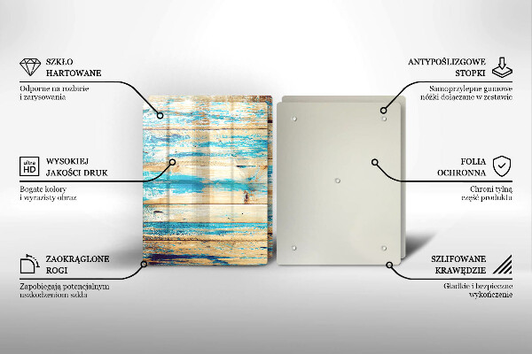 Tagliere in vetro temperato Tavole di legno retrò