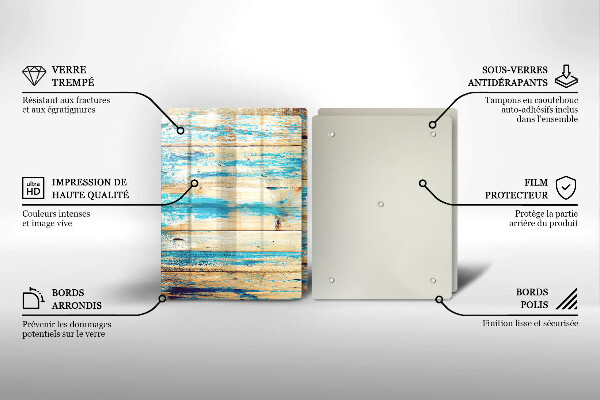 Tagliere in vetro temperato Tavole di legno retrò