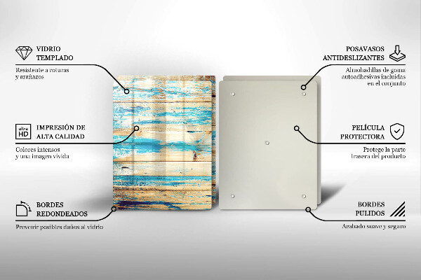 Tagliere in vetro temperato Tavole di legno retrò