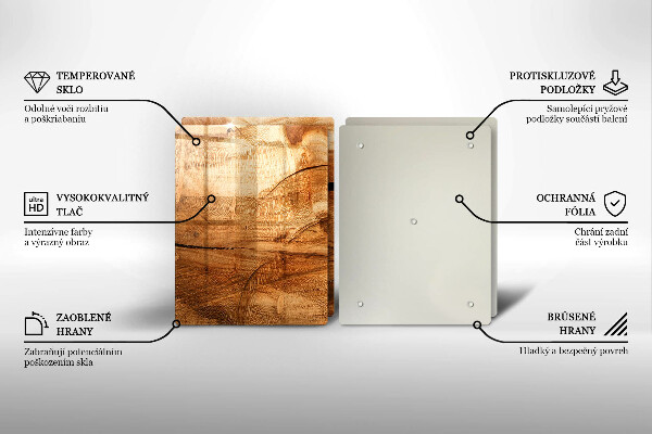 Tagliere in vetro temperato Struttura della tavola di legno