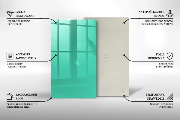 Tagliere in vetro Colore verde