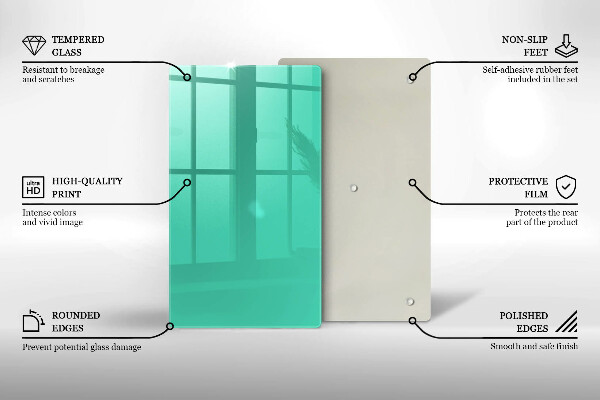 Tagliere in vetro Colore verde