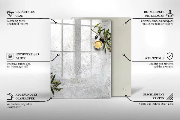 Tagliere in vetro Colore verde