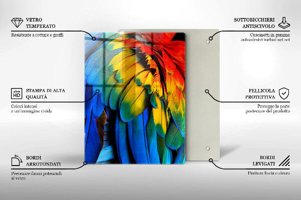 Tagliere in vetro blu navy