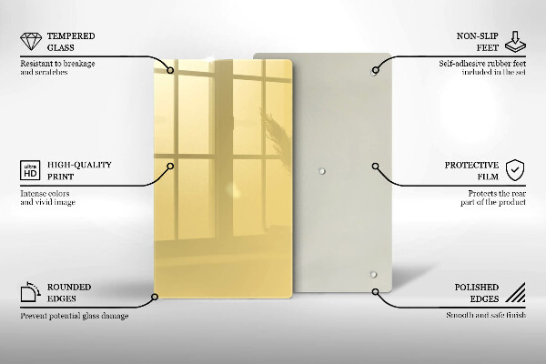 Tagliere in vetro Giallo