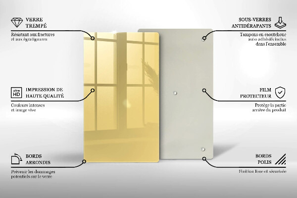 Tagliere in vetro Giallo