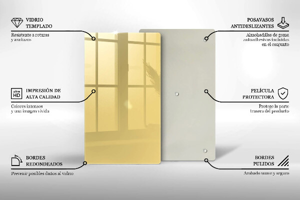 Tagliere in vetro Giallo