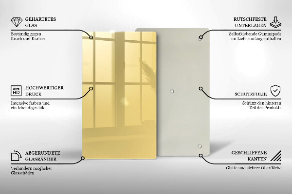 Tagliere in vetro Giallo