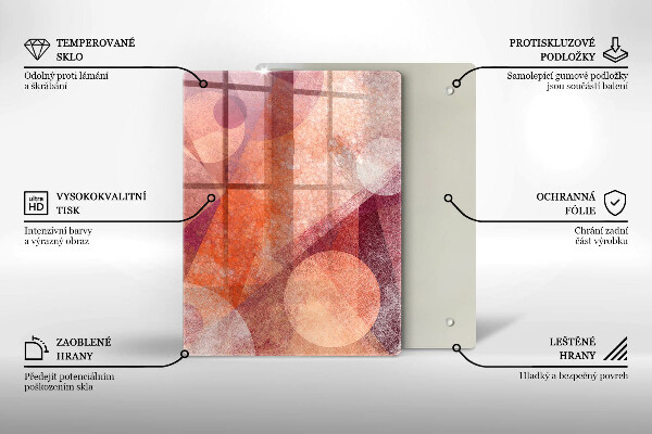 Tagliere in vetro colore arancione