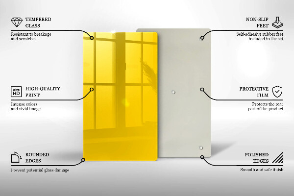 Tagliere in vetro Giallo