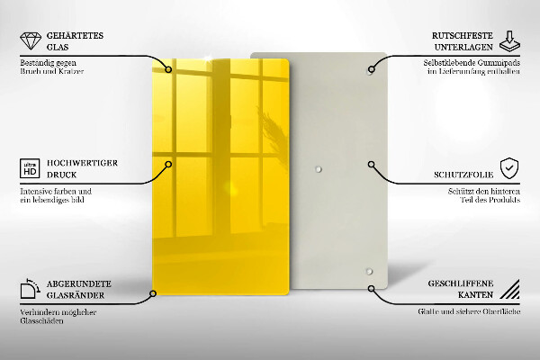 Tagliere in vetro Giallo