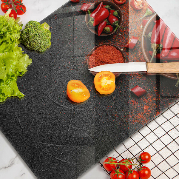 Tagliere in vetro Peperoncini rossi