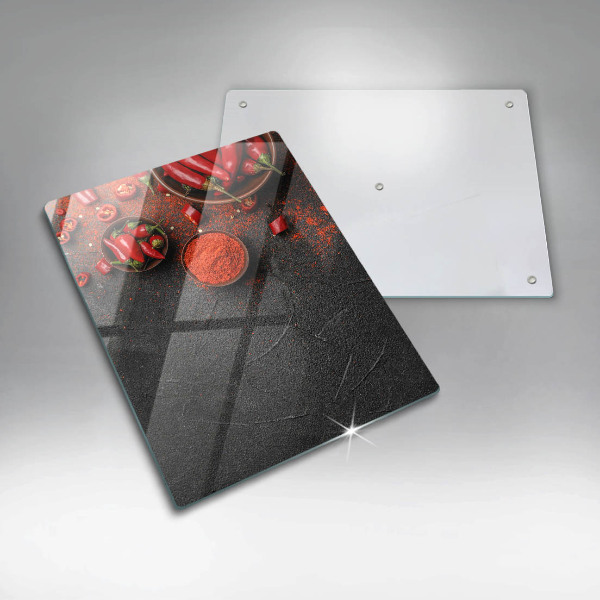 Tagliere in vetro Peperoncini rossi