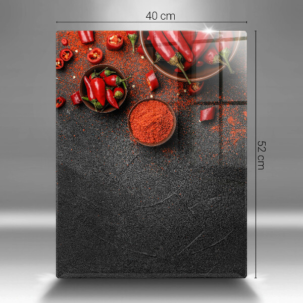 Tagliere in vetro Peperoncini rossi