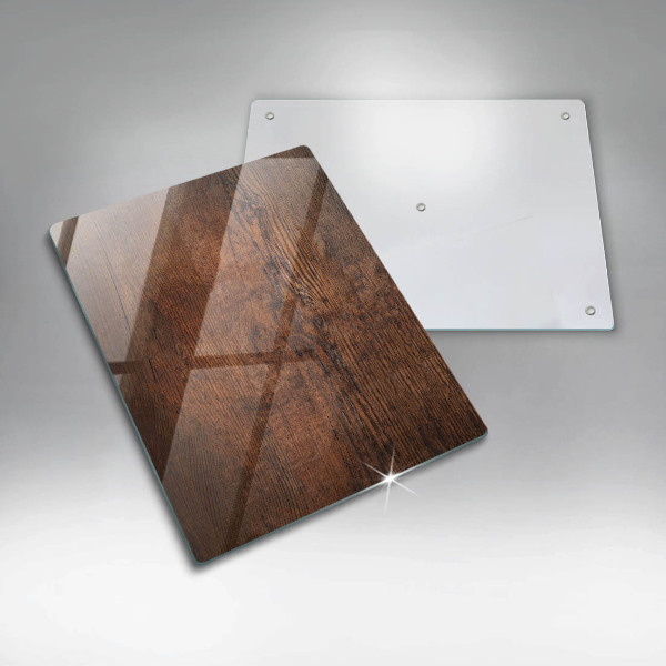 Tagliere in vetro Tavola in legno scuro