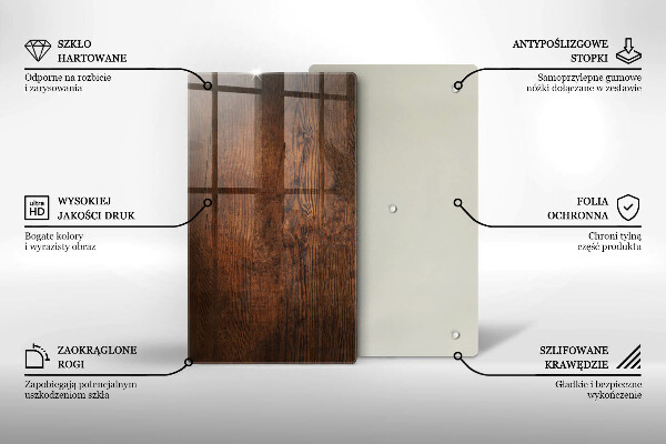 Tagliere in vetro Tavola in legno scuro