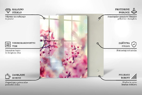 Tagliere in vetro Tavola in legno scuro