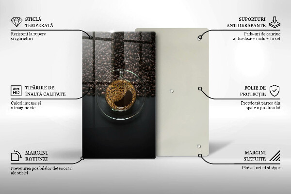 Tagliere in vetro Caffè e fagioli