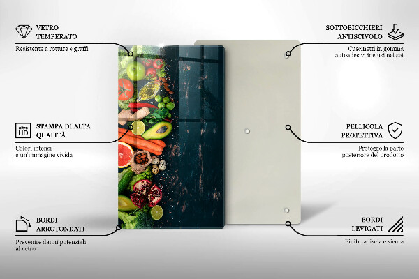 Tagliere in vetro Frutta e verdura