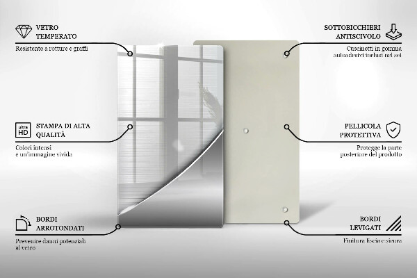 Tagliere in vetro Forme metalliche