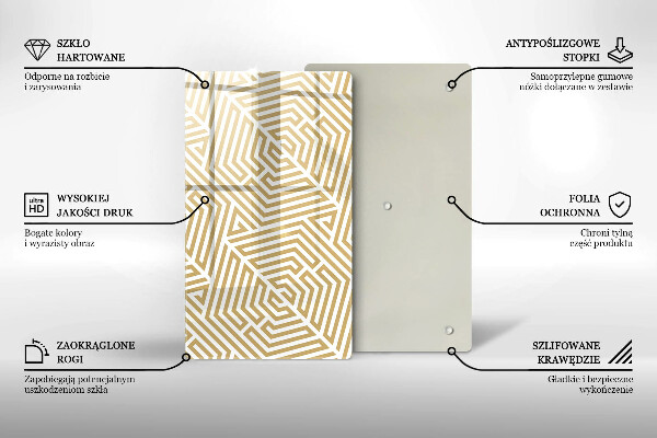 Tagliere in vetro Linee geometriche