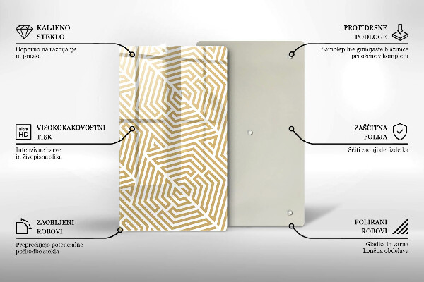 Tagliere in vetro Linee geometriche