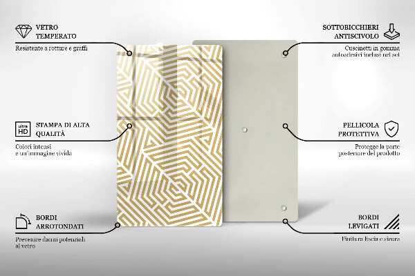 Tagliere in vetro Linee geometriche