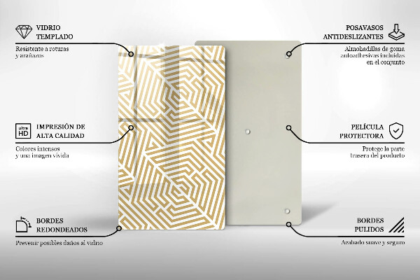 Tagliere in vetro Linee geometriche