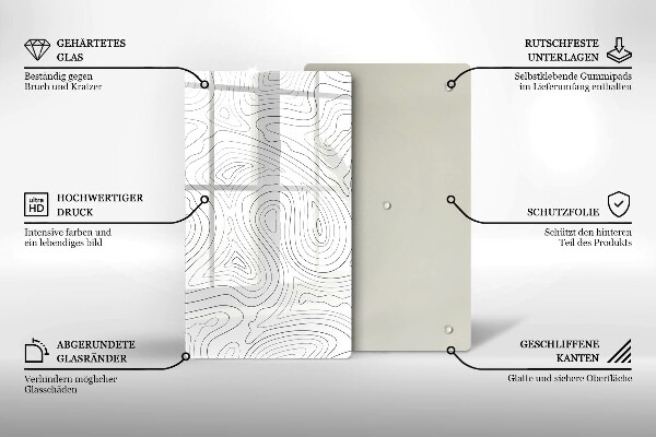 Tagliere in vetro Forme astratte
