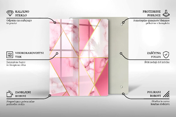 Tagliere in vetro Forme geometriche boho